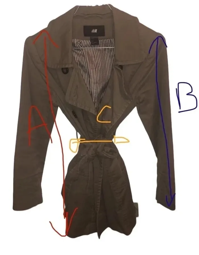 Trench veste kaki H&M taille xs - photo numéro 5