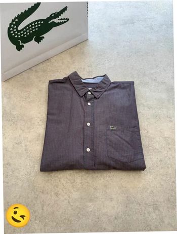 Chemise Lacoste manche longue Taille L noir Homme Men CHE78