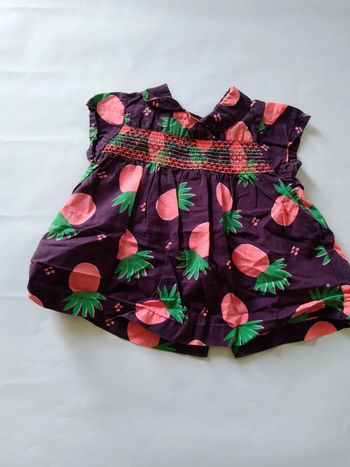 Chemise manches courtes dpam fille 3 mois