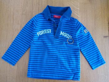Polo ML rayé bleu Tissaia 12 mois