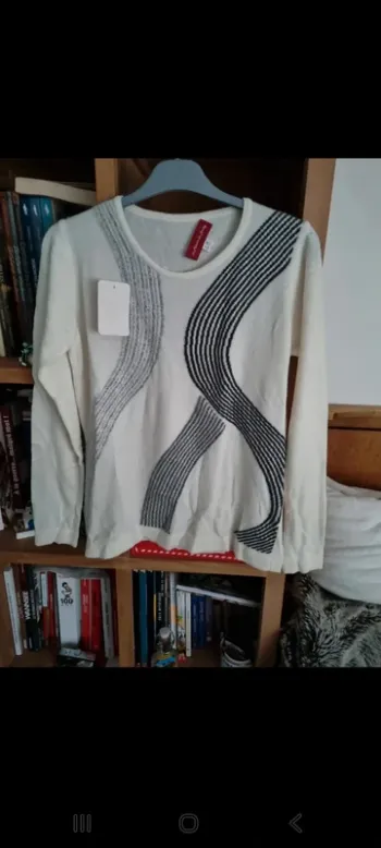 Pull  écru neuf avec laine et cachemire M