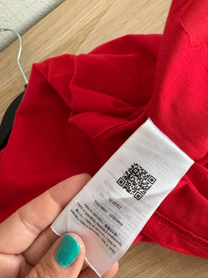 T-shirt VLTN femme rouge M - photo numéro 5
