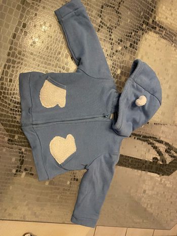 Gilet polaire à capuche garçon 12 mois