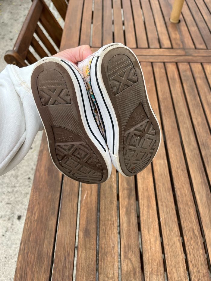 Converse montantes fille taille 28 rose pale-tournesol - photo numéro 5