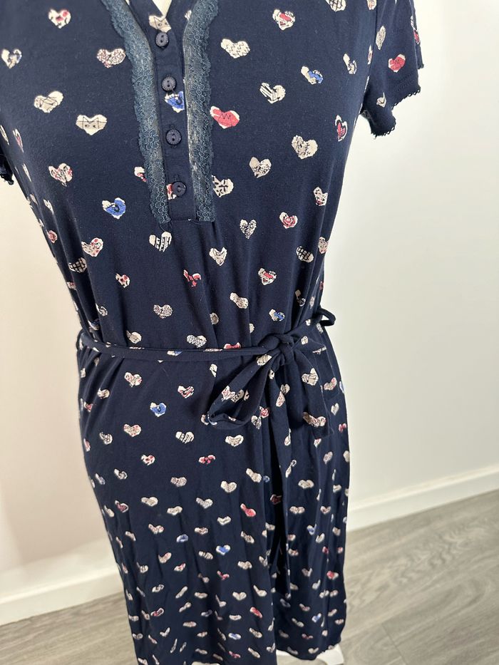Robe bleue marine et multicolore petits cœurs Vive Maria T36 S - photo numéro 4