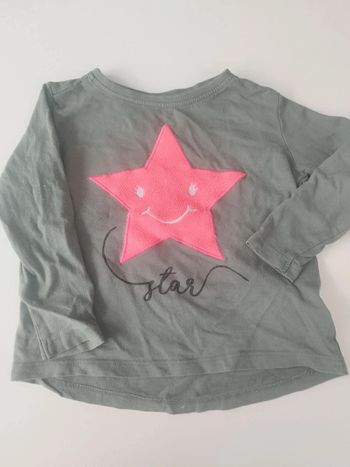 T-shirt étoile fluo 2 ans