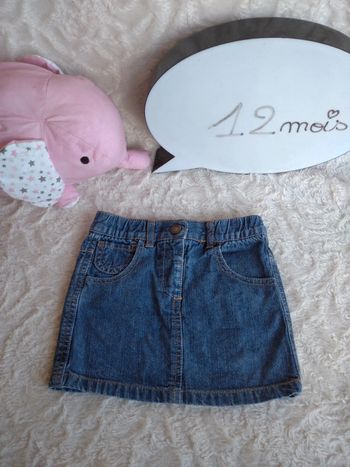 Jupe jeans Fille 12 mois Kitchoun 100% coton
