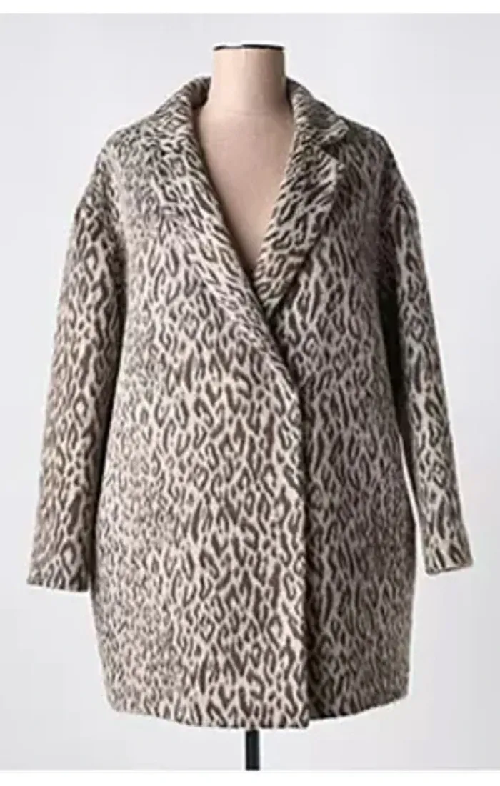 Manteau léopard fausse fourrure
