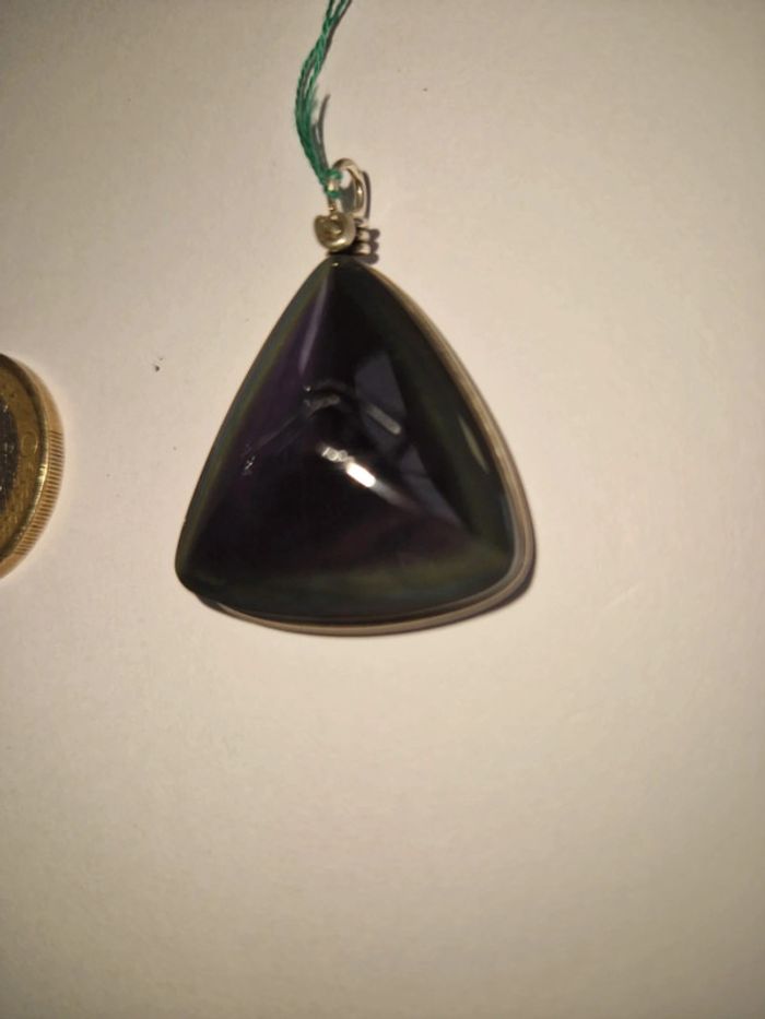 Pendentif obsidienne arc en ciel suprême oeil - photo numéro 7