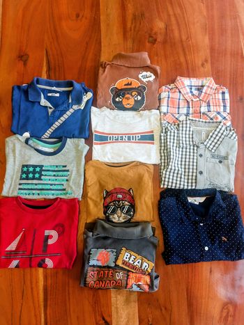 Lot de t-shirts manches longues et chemises