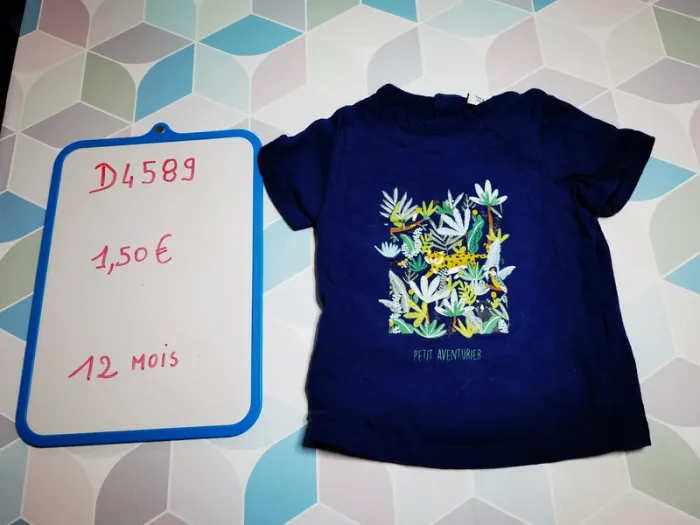 D4589 - tee-shirt garçon 12 mois