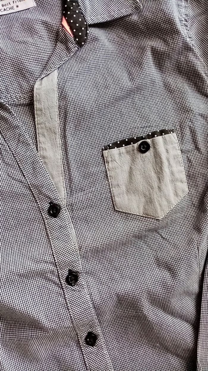 Chemise à carreaux noir - photo numéro 2