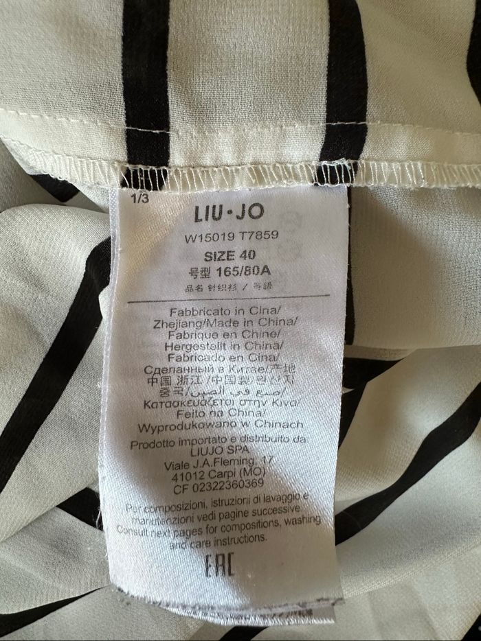 Blouse marinière noire et blanche Liu Jo T40 L - photo numéro 8