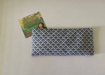 Bouillotte sèche / poche de froid thème évantails bleus