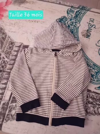 Gilet "marin" zippé en 36 mois  Kiabi