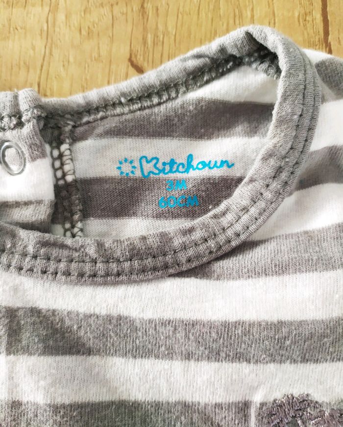 T-shirt manches courtes rayé garçon 3 mois Kiabi - photo numéro 3