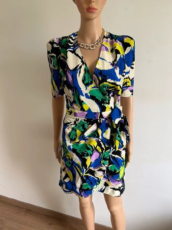 Robe portefeuille imprimée neuve à manches courtes Morgan taille 34 (valeur 80€)