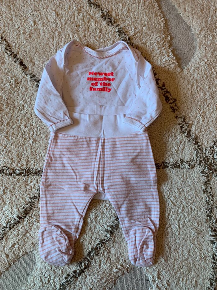 Ensemble body + pantalon + bonnet jbc 1mois/56cm