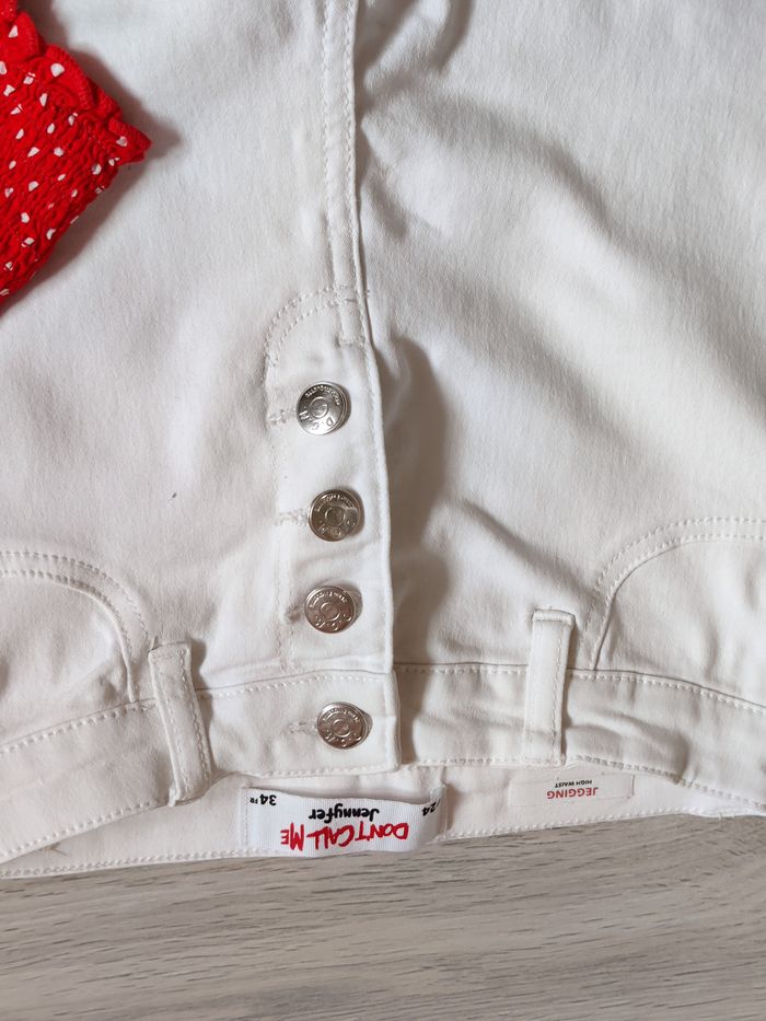 Ensemble pantalon slim jegging taille haute et top à pois Jennyfer Kiabi Taille 34-XS - photo numéro 2