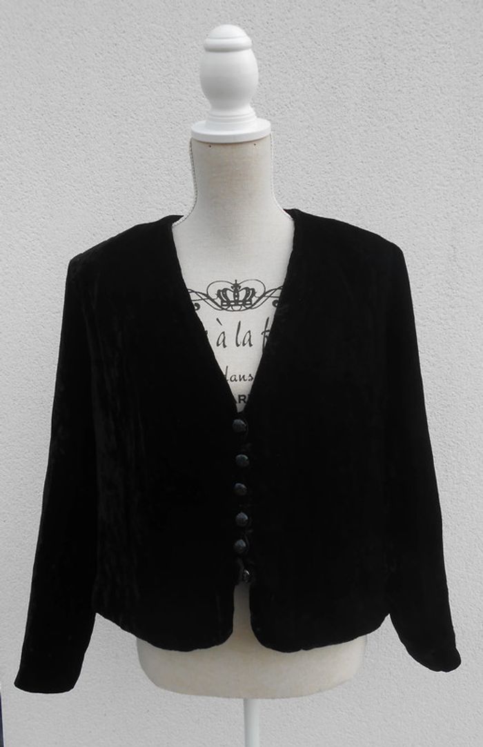 Ensemble jupe et veste vintage en velours - photo numéro 3