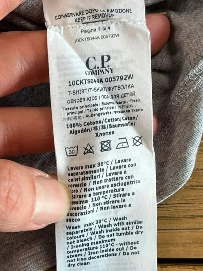 T-shirt gris C.P. Company - photo numéro 5