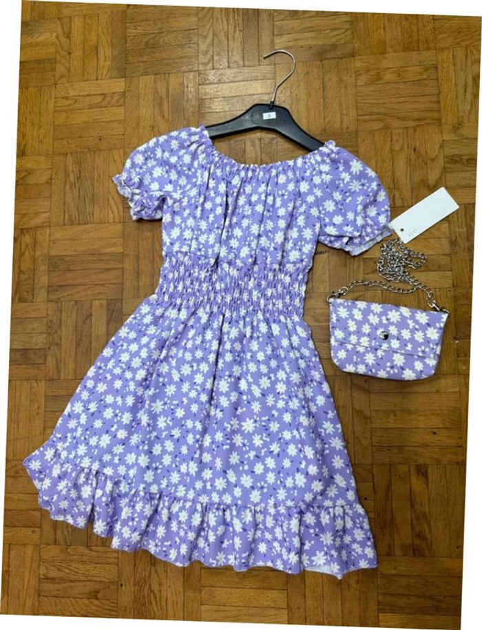 Robe à fleurs violette - photo numéro 3