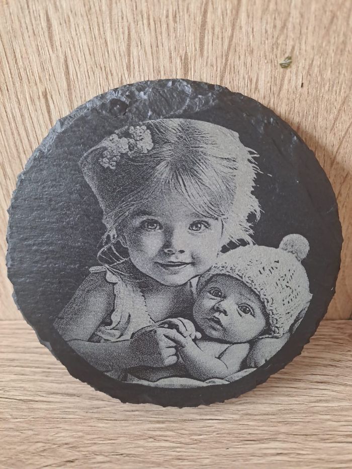 Dessous de verre en ardoise grande soeur