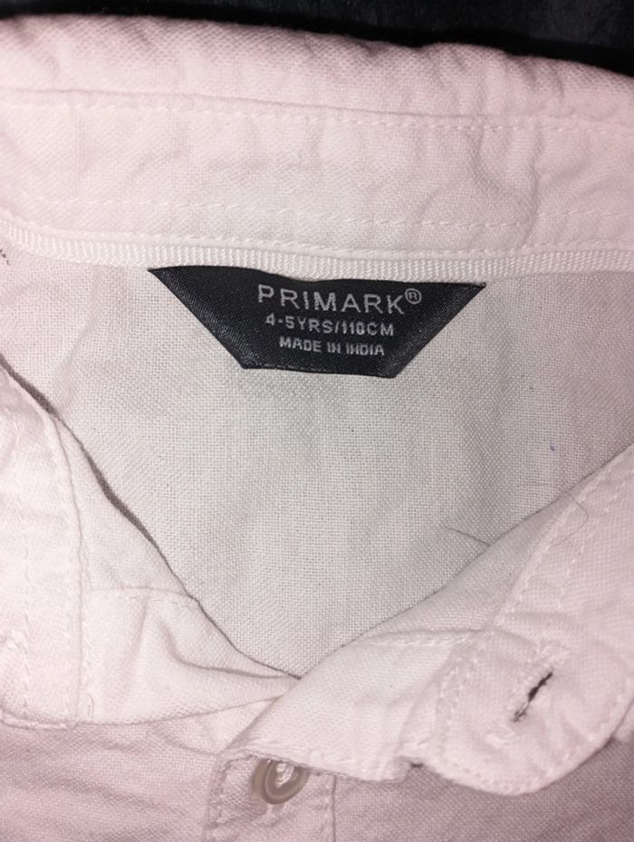 Chemise blanche manches courtes Primark taille 4/5 ans - photo numéro 2