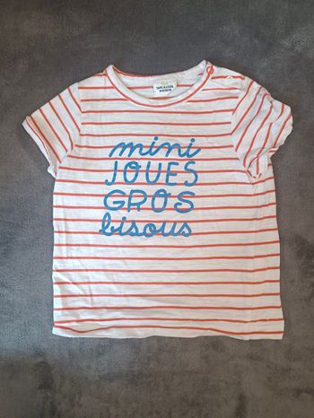 Tee-shirt  - "Mini joues gros bisous"