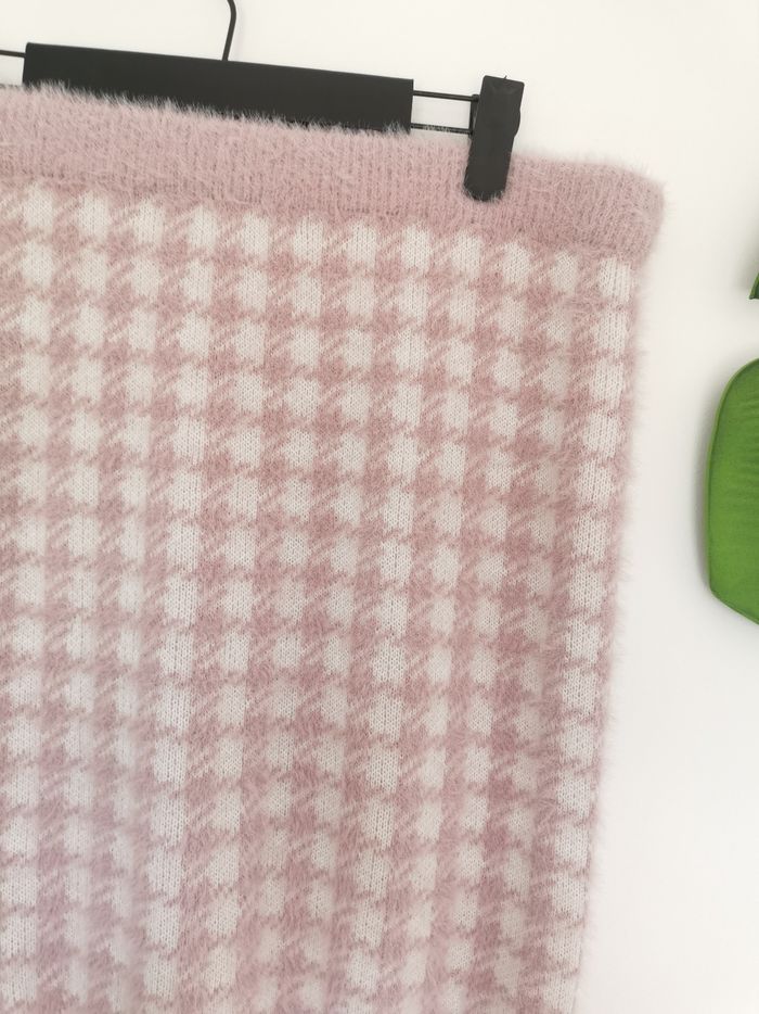 Mini jupe en tricot effet pied de poule Clockhouse C&A Taille XL - photo numéro 5