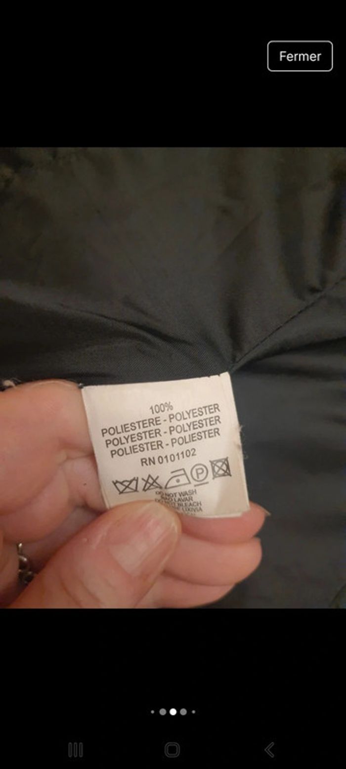 Veste Matelassé Stefanel noire fr 38 col fourrure - photo numéro 10