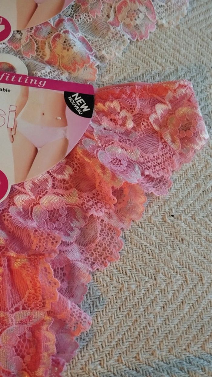 Lot de 3 culottes rose noire et blanche taille 34/36 femme - photo numéro 6