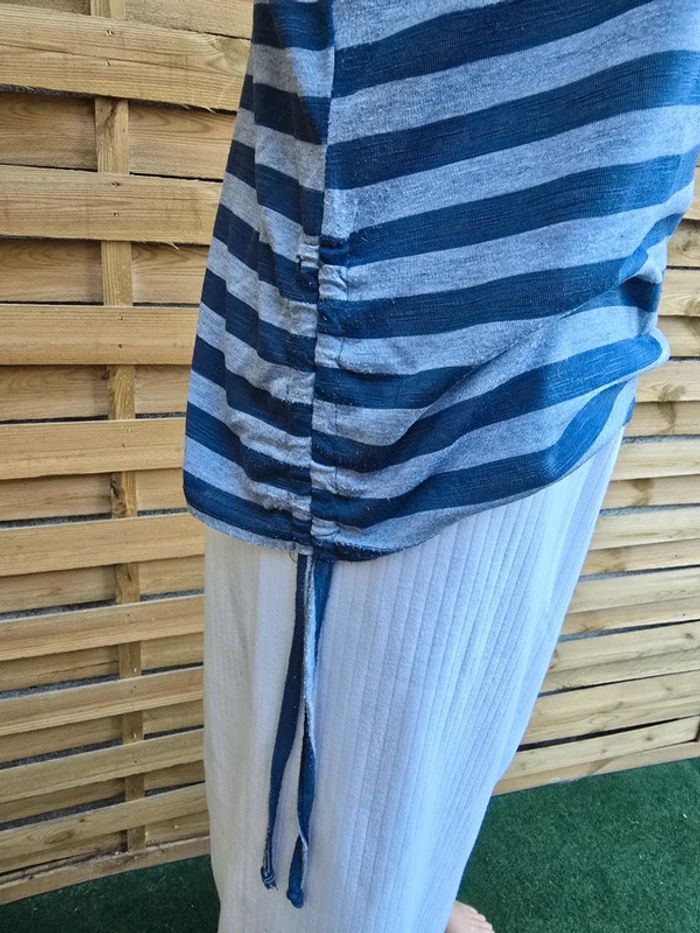 Top marinière avec laçage 🍒vintage y2k 90🍒taille unique - photo numéro 3