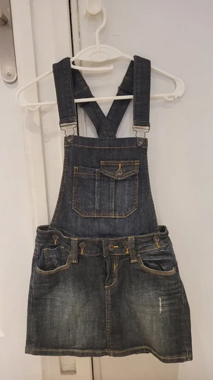 Salopette Combi jupe 2 en 1   98% coton