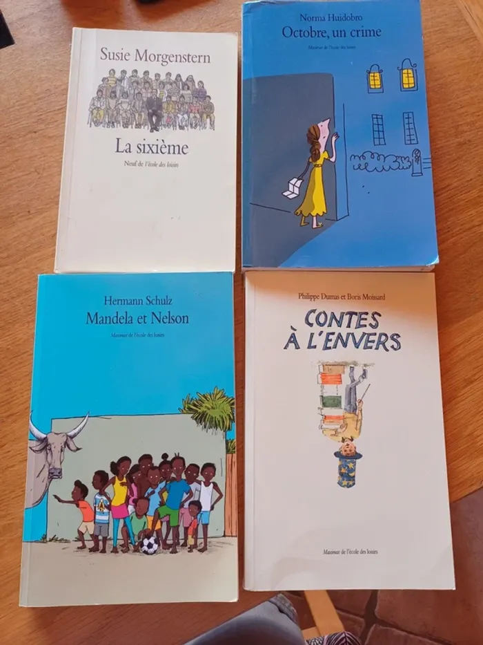 Lot de 4 livres École des loisirs.
