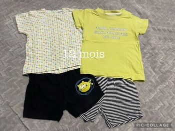 Ensemble shorts 12 mois