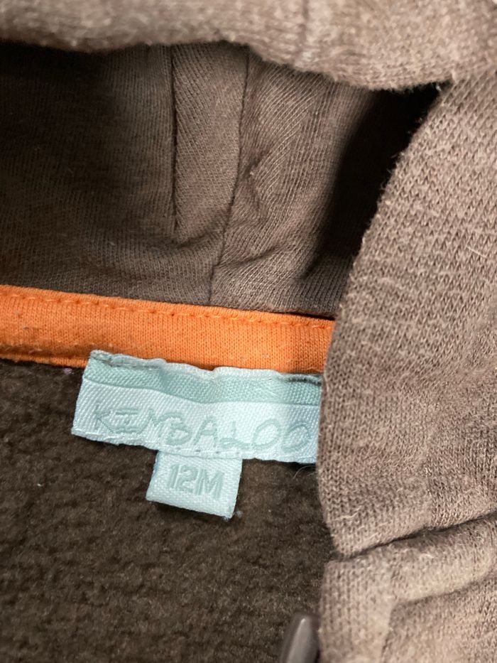 Veste zippée à capuche marron - photo numéro 3