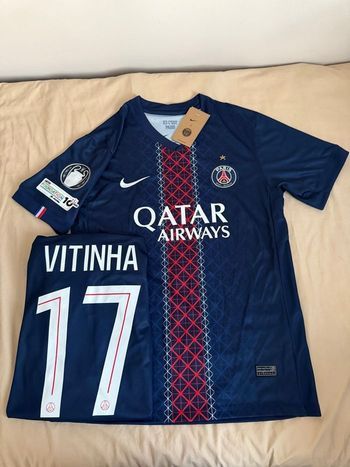 Maillot PSG 2025/2026 Vitinha Badge UEFA Taille M