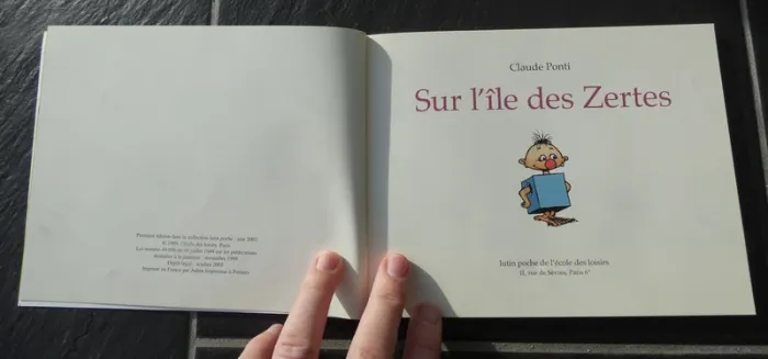 Livre "Sur l'île des Zertes" Claude Ponti neuf - photo numéro 3