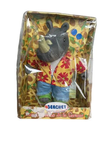 Figurine Bechet les copains de la savane Rhinocéros 20 cm