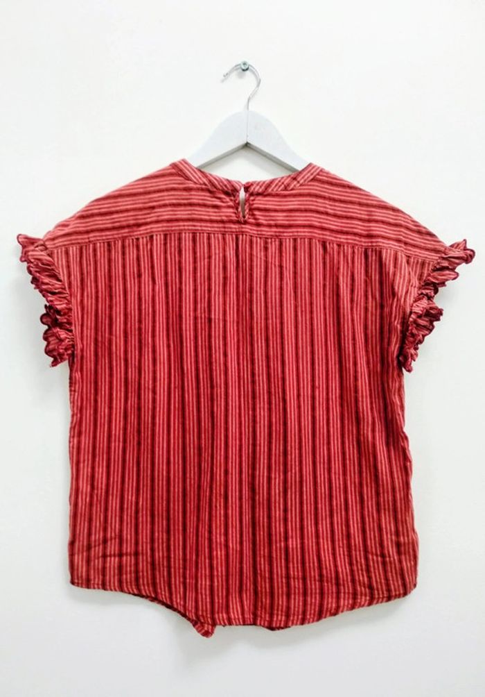 Blouse rouge Cyrillus t 36 - photo numéro 4
