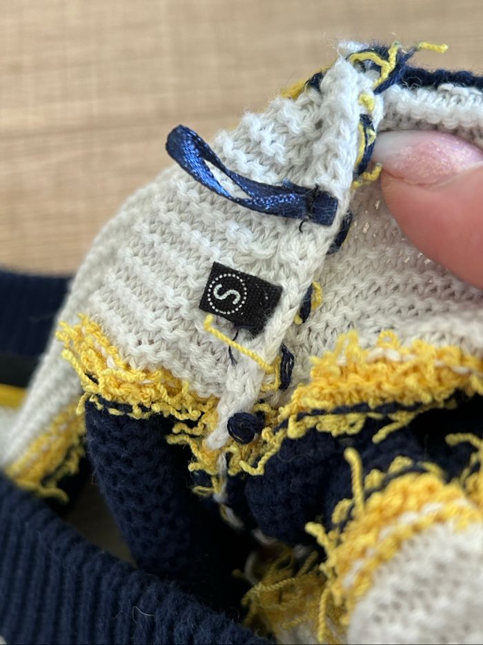 Pull blanc crème et bleu marine Teddy Smith taille S TBE - photo numéro 10