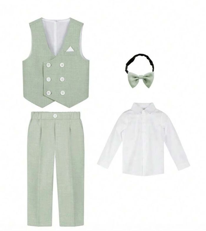 Costume 3 pièce garçon 3-4 ans vert - photo numéro 2