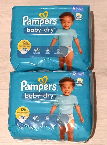 78 couches Pampers Baby dry taille 5