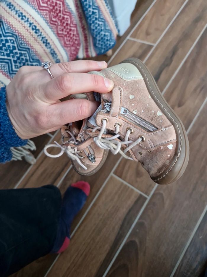 Paire de bottines bébé Pointure 22 gbb cuir - photo numéro 6
