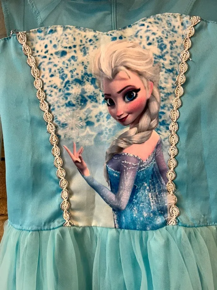Déguisement reine des neiges 130cm - photo numéro 5