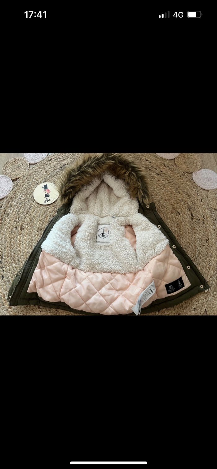 Manteau / Parka IKKS vert kaki - 12 mois - photo numéro 3