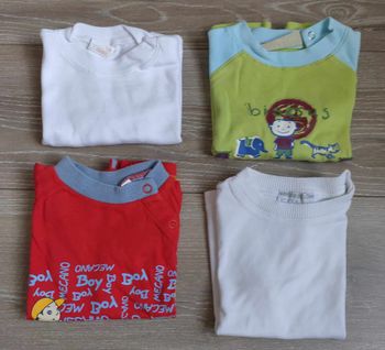 Lot 4 tee-shirts 12 mois