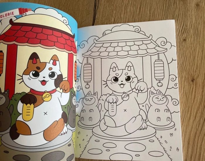 Livre manga Dessine et colorie Animaux kawaii Laure Nitschelm - photo numéro 11