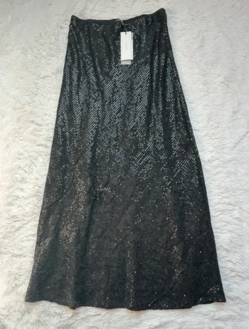 Jupe longue à sequins Neo Noir
